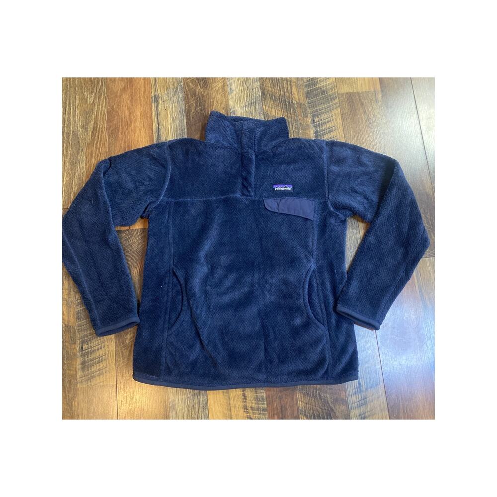Patagonia Re Tool Snap T Fleece Pullover Sweater Jacket Sz M Navy Blue